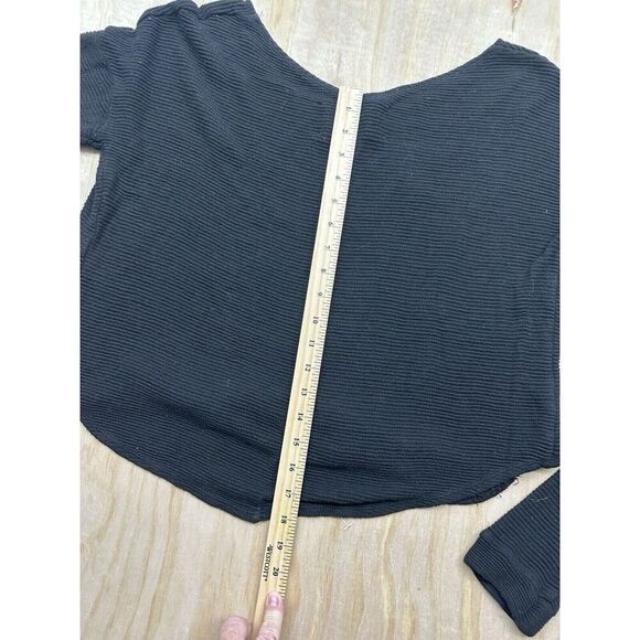 Reformation Sweater Black Long Sleeve Knit Sz M/L - Picture 6 of 9